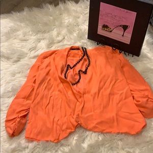 Coral casual blazer